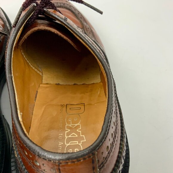 Dexter Brown Pebbled Leather Longwing Wingtip Brogues Oxford Shoes Size 9C - Picture 11 of 16